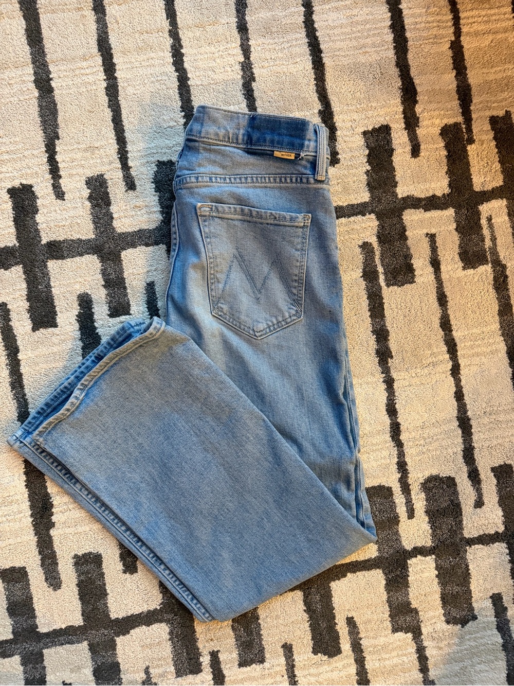 Mother Denim light wash bookie flood